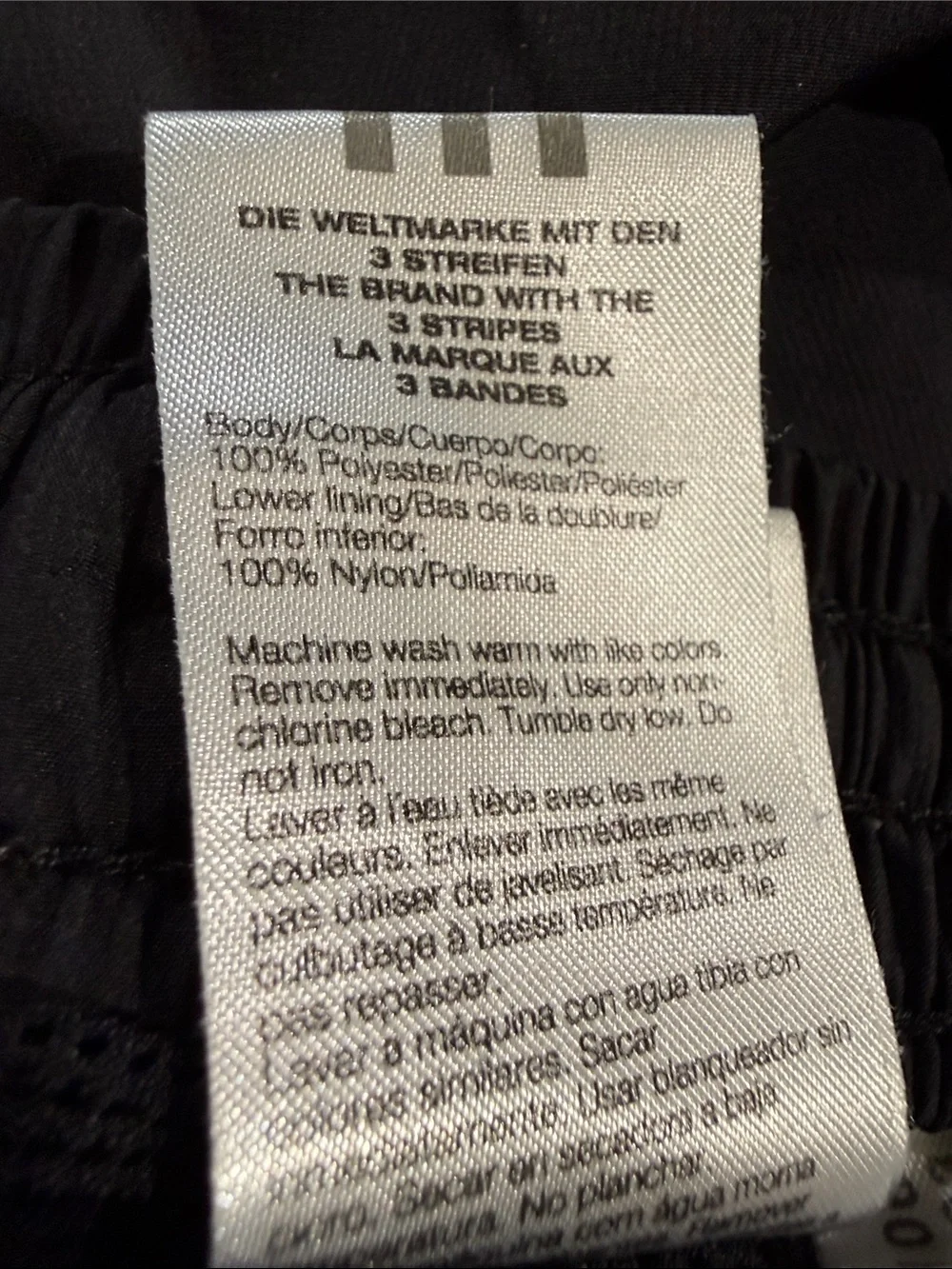 adidas Black Track Pants with White Side Stripes